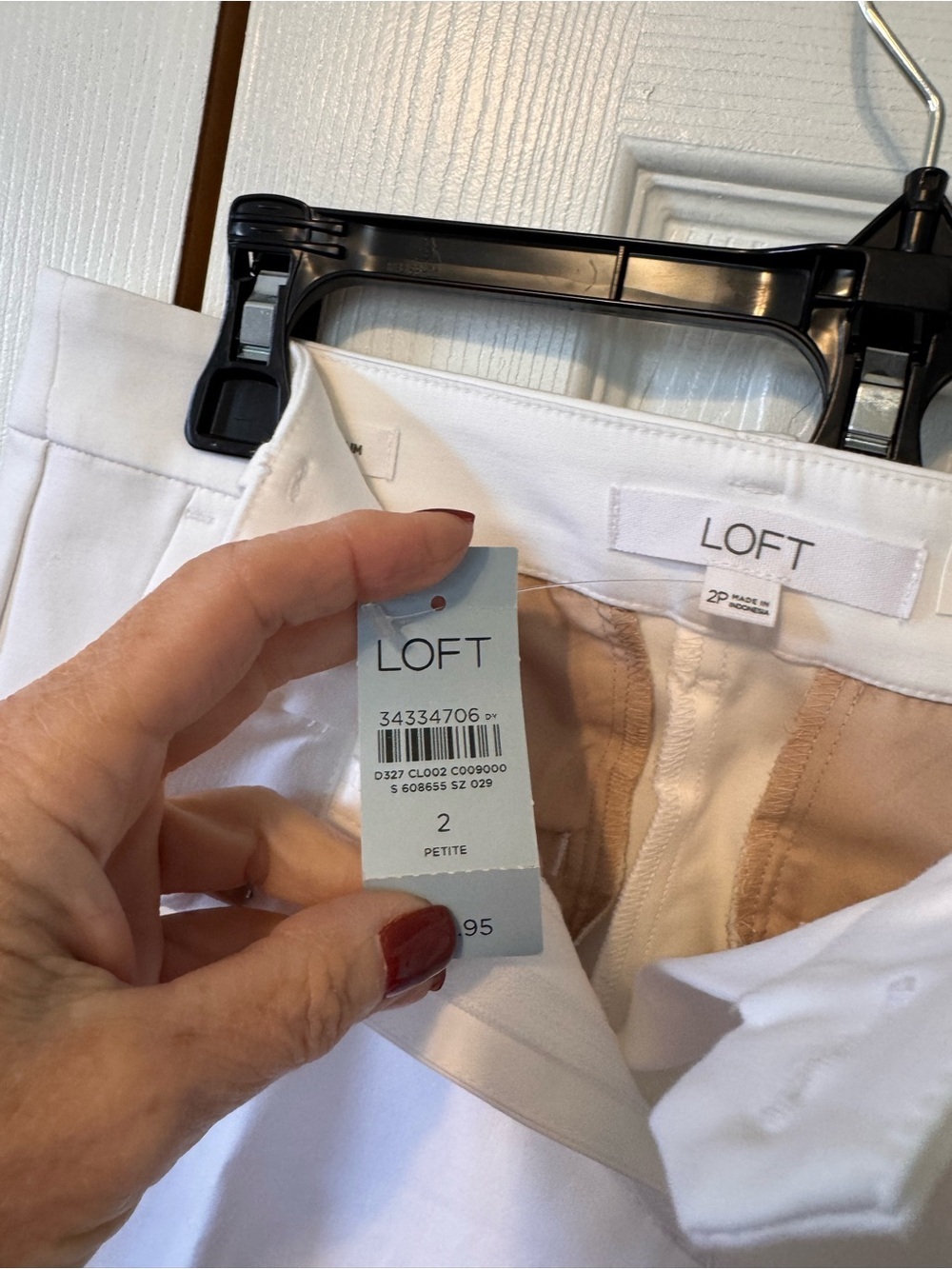 Loft NWTS Riveria White Cropped Dress Pants Size 2P Slim Tailored Legs Pockets - Picture 9 of 14